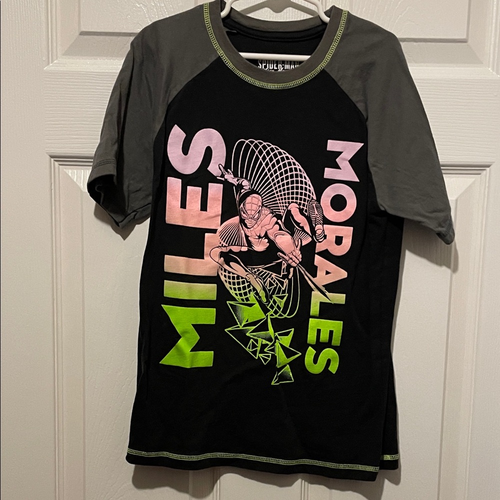 Marvel Miles Morales Black and Gray Kids Tee